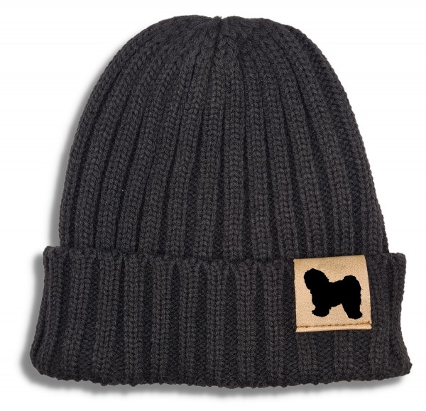 Strickmütze "Tibet Terrier" Beanie Mütze Urban Witzig Spruch Warm Winter Herbst Farben