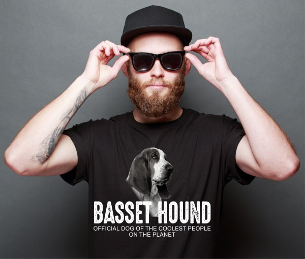 Basset Hound Hush Puppy Dog cool Leute lustig Shirt T-Shirt Hundemotiv Siviwonder