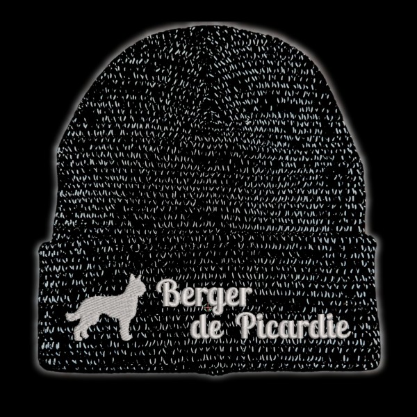 Berger de Picardie reflektierende Mütze Spitz Stickerei Hund Winter Strickmütze reflex Beanie warm