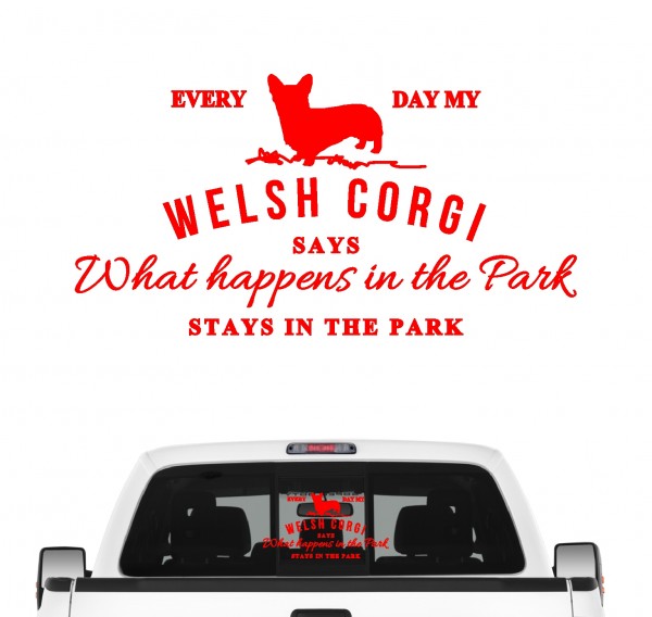 Welsh Corgi Vintage Hundeaufkleber Hundemotiv Auto Folie Pembroke