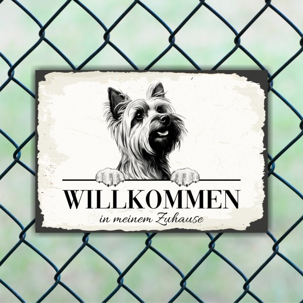 Hundeschild Willkommen Zuhause Yorkshire Terrier Yorkie