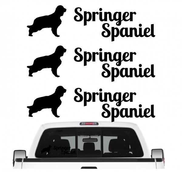 Springer Spaniel English Spanier Welsh Dog 3er Set AUTOAUFKLEBER Aufkleber Hunde Hundemotiv by SIVIWONDER